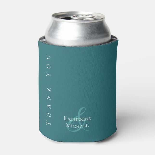 Emerald Green-Wedding-Thank You- Can Cooler (Can Front)