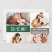 Emerald Green Welcome Home Baby boy Photo Collage