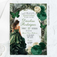 Emerald Green Whimsical Forest Quinceanera