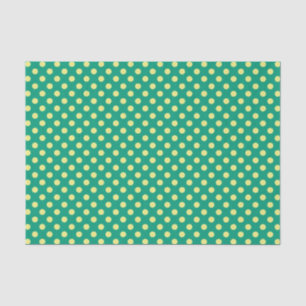 Emerald Green with Yellow Polka Dots by STaylor Tissue Paper