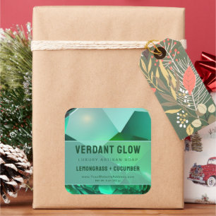 Emerald Green Xmas Luxury Elegant Product Label
