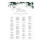 Emerald Greenery Alphabetical Seating Chart