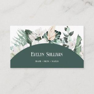 Emerald greenery arch Business Card