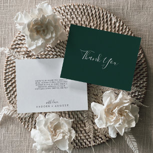 Emerald Greenery Coordinate Thank You Card