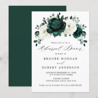 Emerald Greenery Eucalyptus White Rehearsal Dinner