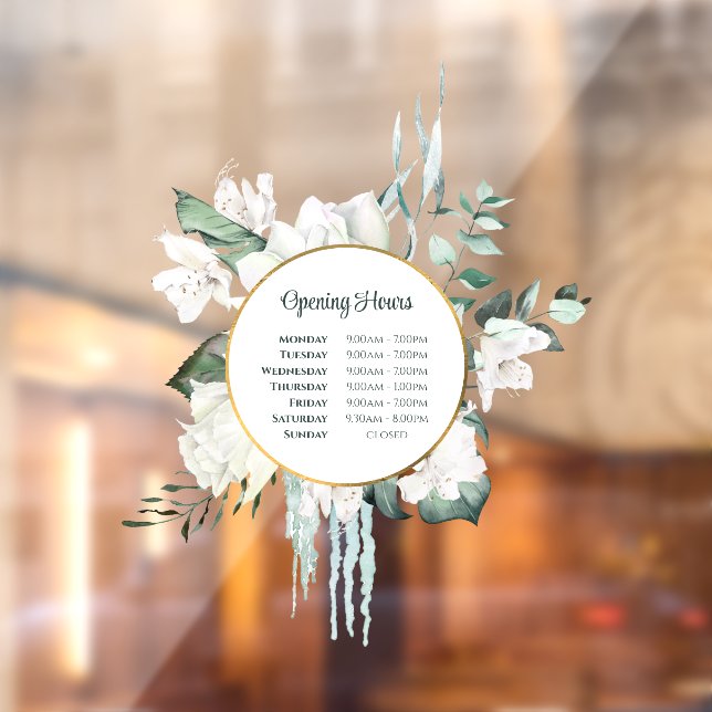 Emerald Greenery Gold Circle Opening Hours (Sheet 2)