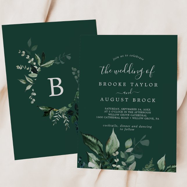 Emerald Greenery | Green The Wedding Of Invitation (Creator Uploaded)