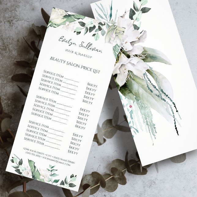 emerald greenery price list rack card (Creator Uploaded)