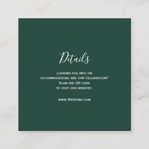 Emerald Greenery QR Code Details Card