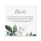 Emerald Greenery QR Code Wedding Details