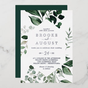 Emerald Greenery   Silver Foil All In One Wedding