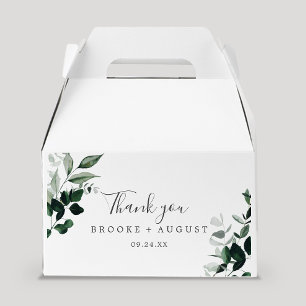 Emerald Greenery Thank You Favour Box