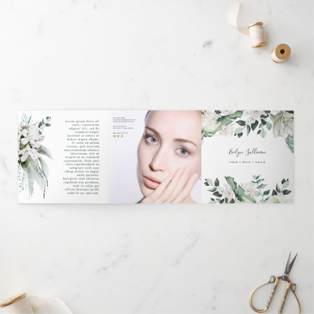 Emerald Greenery Trifold Brochure (Outside)