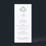 Emerald Greenery Vintage Botanical Wedding Menu<br><div class="desc">Elegant Emerald green greenery vintage botanical wedding menu featuring elegant green watercolor flowers and leaves. Please contact me for any help in customisation or if you need any other product with this design.</div>