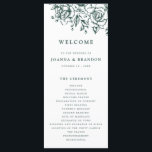 Emerald Greenery Vintage Botanical Wedding Programme<br><div class="desc">Elegant Emerald green greenery vintage botanical wedding program featuring elegant green watercolor flowers and leaves. Please contact me for any help in customisation or if you need any other product with this design.</div>