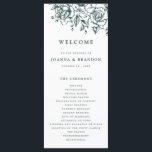 Emerald Greenery Vintage Botanical Wedding Programme<br><div class="desc">Elegant Emerald green greenery vintage botanical wedding program featuring elegant green watercolor flowers and leaves. Please contact me for any help in customisation or if you need any other product with this design.</div>