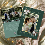 Emerald Greenery Vintage Merry Married Portrait<br><div class="desc">Welcome to our enchanting Emerald Greenery Vintage Merry Married Portrait Foil Holiday Card design, where vintage charm meets modern elegance. This design features intricate watercolor greenery and subtly elegant calligraphy with simple typography, capturing the essence of traditional cosiness and rustic cottage core. With a touch of retro flair and a...</div>