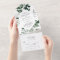 Emerald Greenery Wedding All In One Invitation