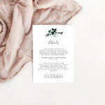 Emerald Greenery Wedding Details Enclosure Card<br><div class="desc">This emerald greenery wedding details enclosure card is perfect for a boho wedding. The elegant yet rustic design features moody dark green watercolor leaves and eucalyptus with a modern bohemian woodland feel.</div>
