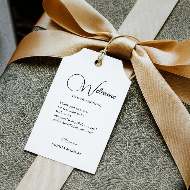 Emerald Greenery Wedding Welcome Gift Tags (Creator Uploaded)