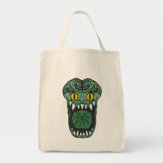 Emerald Grotesque Fang Creature Tote Bag