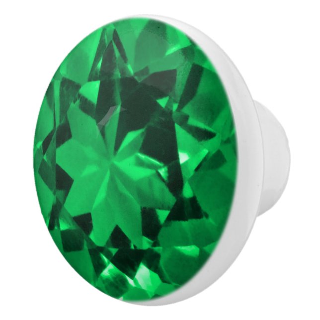 Emerald Illusion Ceramic Knob (Right)