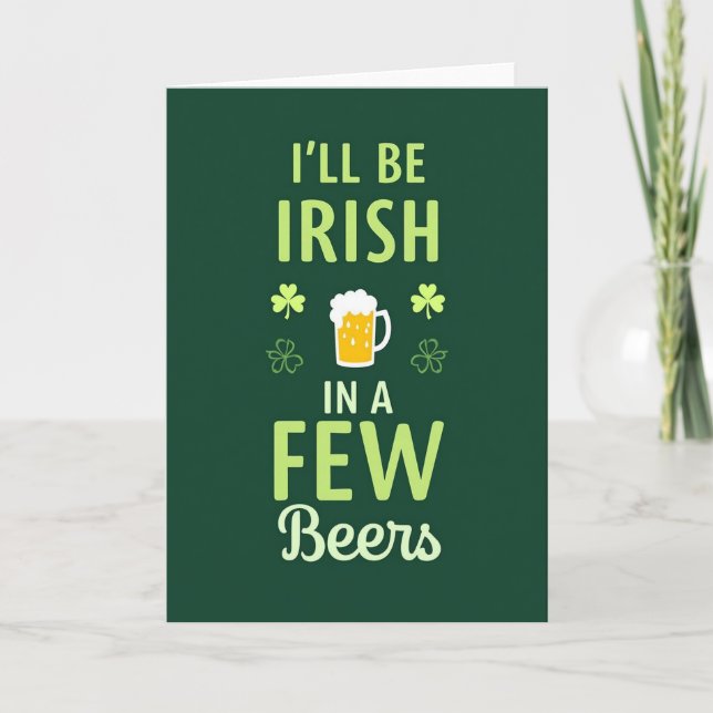Emerald Irish Beers Fun Card (Front)