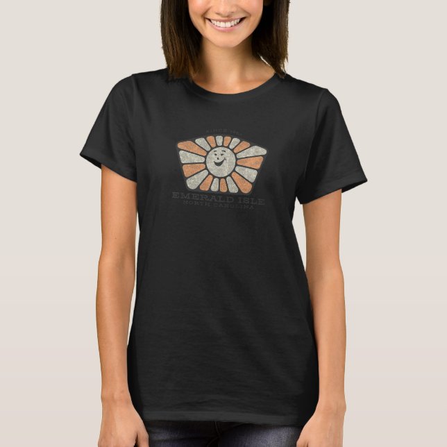 Emerald Isle NC Summertime Smiling Sunshine T-Shirt (Front)