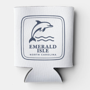Emerald Isle North Carolina Dolphin Coastal Beach Can Cooler