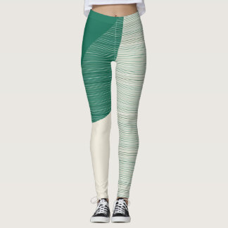 Emerald Ivory Triangles Linear Leggings