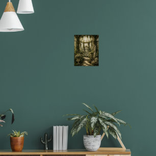 Emerald Ivy Conservatory Vintage Botanical Wall Poster
