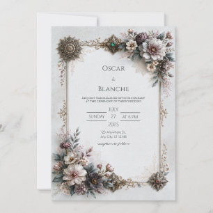 Emerald Jewel Heirloom Wedding Invitation