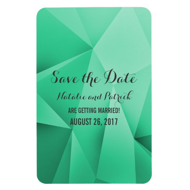 Emerald Jewel Tones Save the Date Flexi Magnet (Vertical)