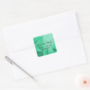 Emerald Jewel Tones Save the Date Stickers