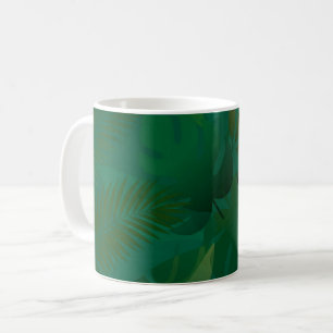 Emerald Jungle Exotic Mystic Tropical Leaves Coffee Mug