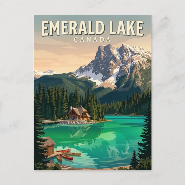 Emerald Lake Canada Postcard (Front)