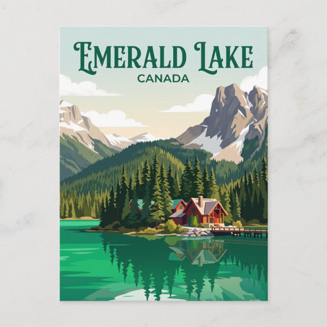 Emerald Lake Canada Postcard (Front)