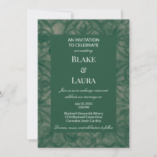 Emerald Lake Fall Muscadine Batik Custom Invitation