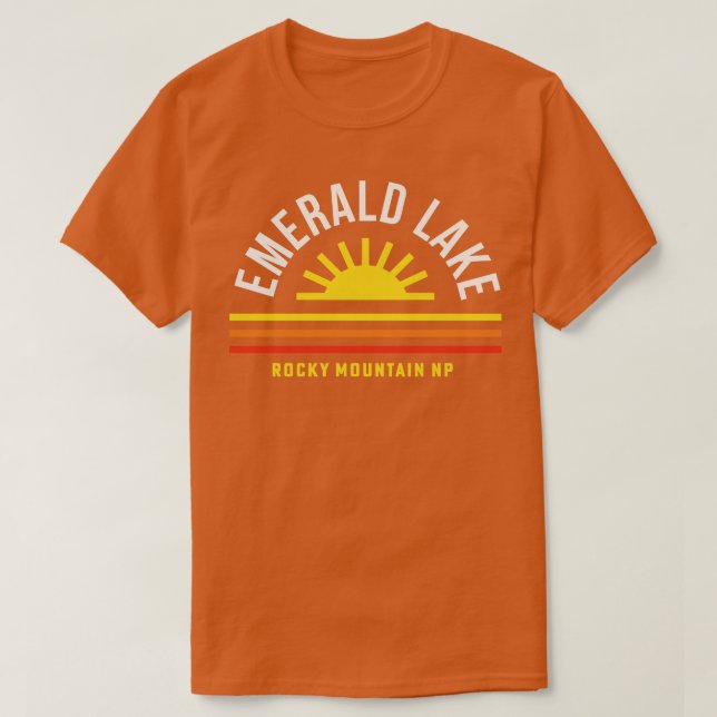 Emerald Lake Rocky Mountain National Park Souvenir T-Shirt (Design Front)