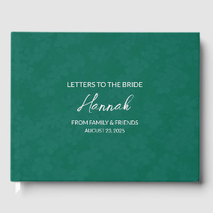 Emerald Letters to the Bride Keepsake Notebook Guest Book