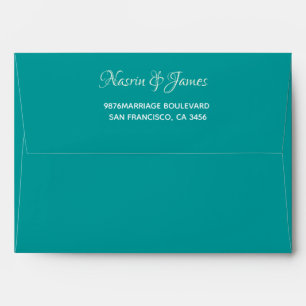 Emerald Light blue Return Address Envelope