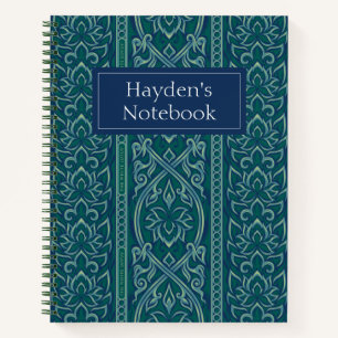 Emerald Lotus Tapestry Pattern - The White Lotus Notebook