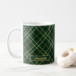 Emerald Luxe Tartan Christmas Mug