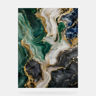 Emerald Marble Abstract Wall Art Print Acrylic Sign