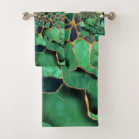 Emerald Marble cells abstract art