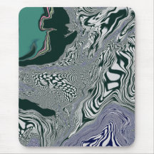 "Emerald Marble Flow" Mousepad