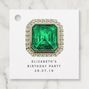 Emerald May Birthstone Favour Tags