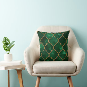 Emerald Moroccan Pattern – Luxury Style Cushion