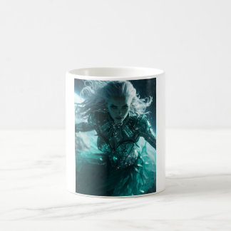 Emerald Nebula Queen – Cosmic Alien Armour Coffee Mug