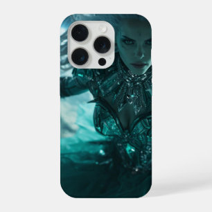 Emerald Nebula Queen – Futuristic Alien Armour  iPhone 15 Pro Case